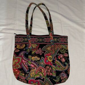 Vera bradley symphony in hue Tote 15” X 13 Zip Top, Multiple Pockets